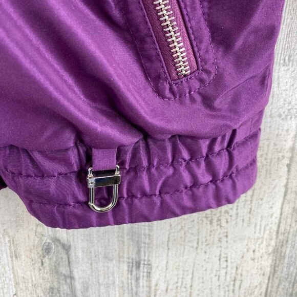 Vintage 80s Bogner Ski Jacket Womens 6 Purple Polyester Snap Away‎ Hood Pockets - Picture 4 of 12